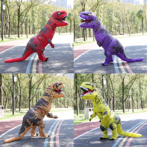 Thumbnail 12 de JASHKE Costume gonflable T-Rex pour adulte, marron, taille unique
