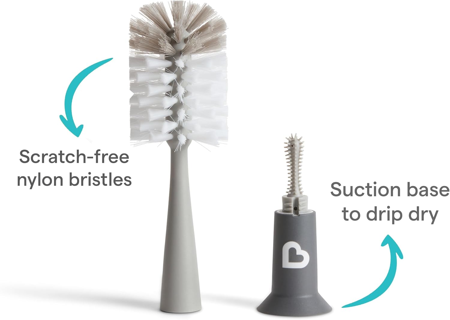 Thumbnail 1 de Munchkin 2 Pack Bristle Baby Bottle Cleaner with Built-In Teat Brush