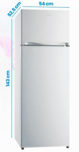 Detalle de MILECTRIC Frigorífico Dos Puertas RFD-216D14BEA, 204 L, 143 cm, Blanco