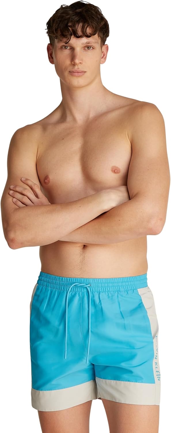 Thumbnail 6 de Calvin Klein Uomo Pantaloncino da Bagno con Logo – Medium, cintura elasticata con coulisse