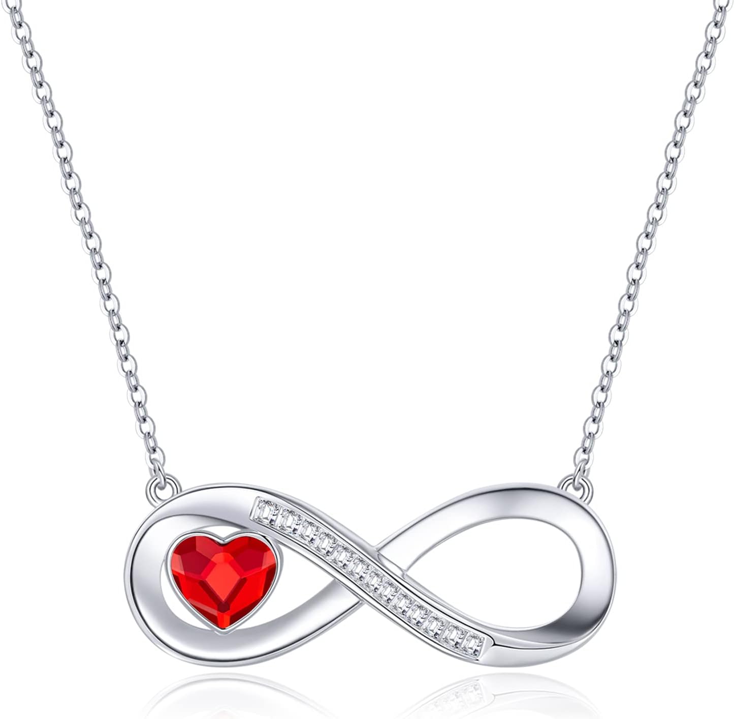 Thumbnail 6 de LOUISA SECRET Collana Donna Argento 925, Ciondolo Cuore Infinito con Opale – Regalo elegante e ipoallergenico