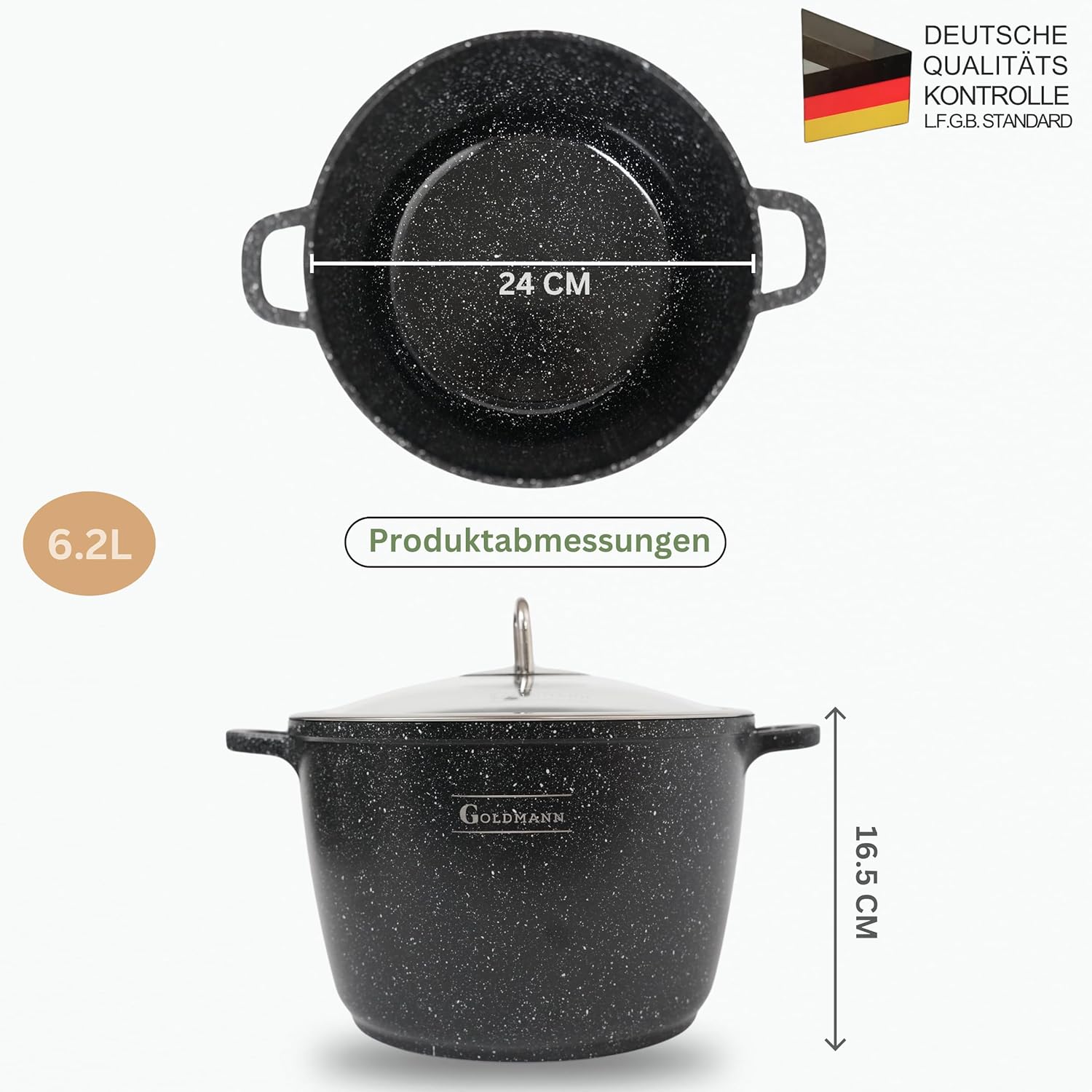 Thumbnail 1 de Goldmann Aluguss-Kochtopf 24 cm, 6,2 l