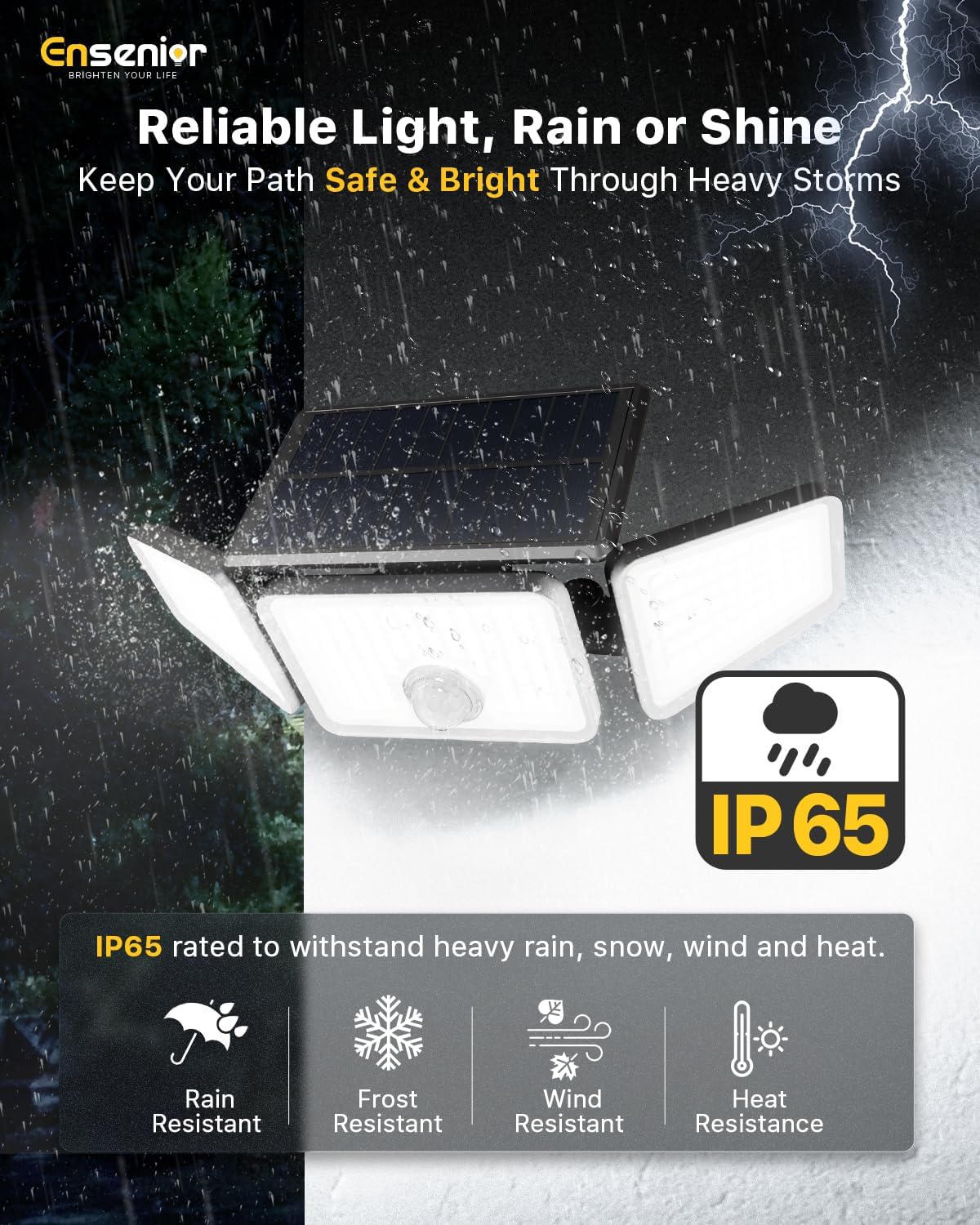 Thumbnail 6 de Ensenior Solar Motion Sensor Flood Light 2-Pack