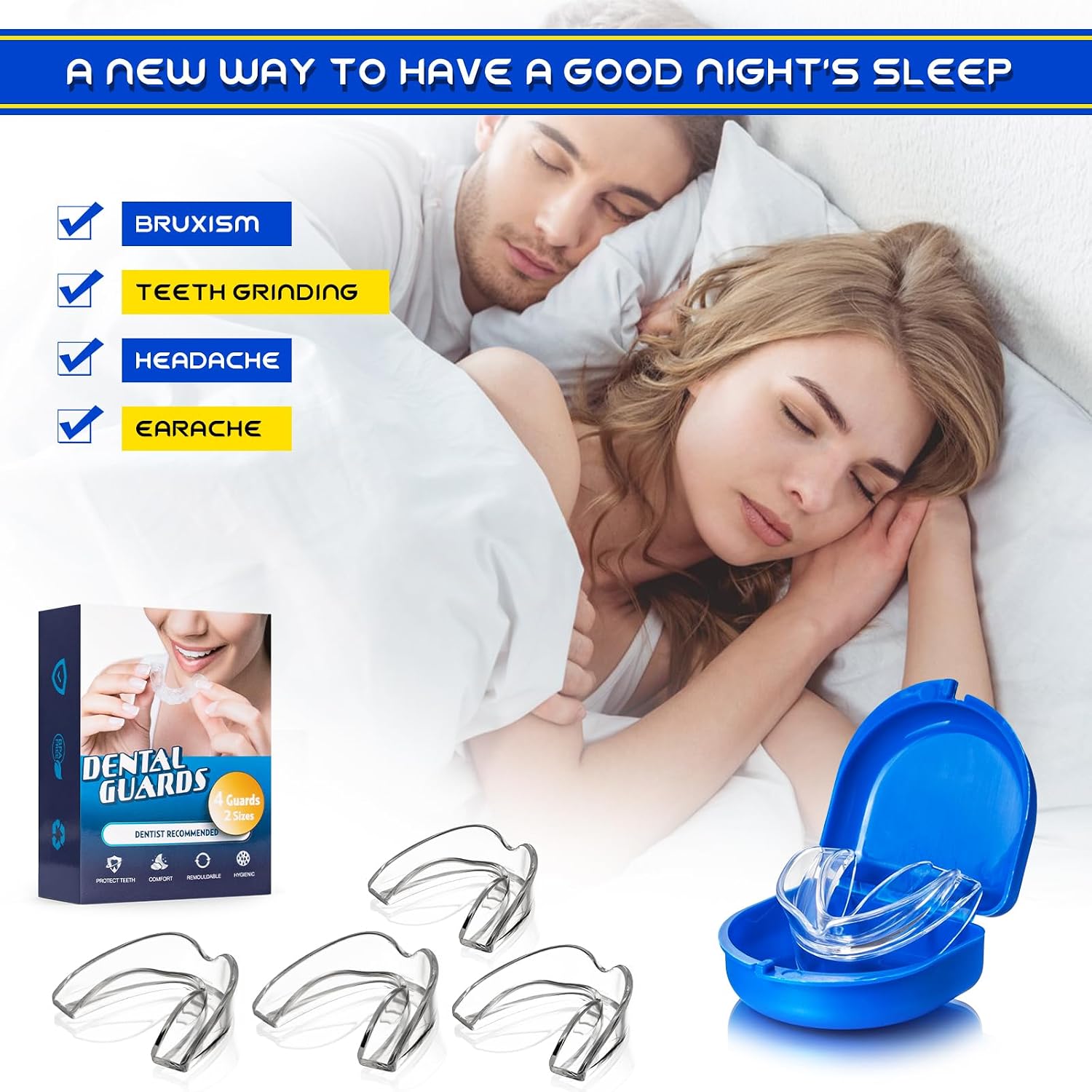 Detalle 2 de Mouth Guard for Teeth Grinding 4-Pack
