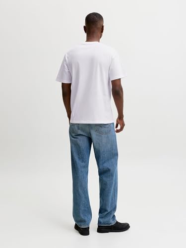 Detalle de JACK & JONES JJEORGANIC BASIC TEE SS O-NECK NOOS – T‑shirt bianca in cotone biologico, taglia M