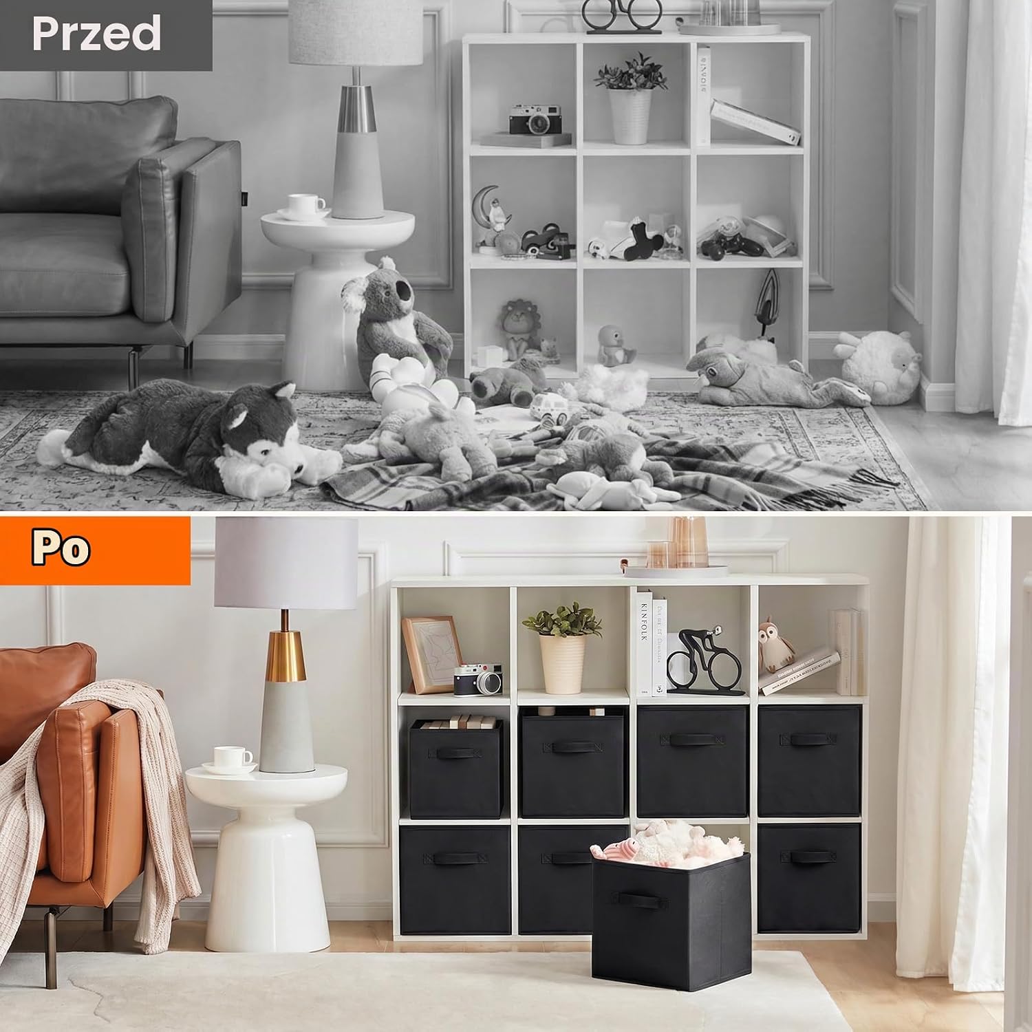 Detalle de Lifewit LHLF230211BLC – zestaw 6 składanych kostek do przechowywania, czarne