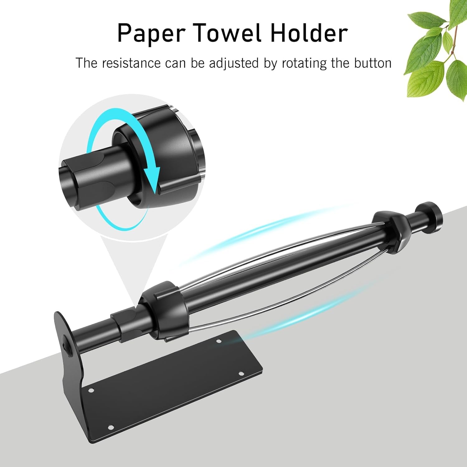 Detalle 2 de SetSail Paper Towel Holder — Adjustable Damper 🧻