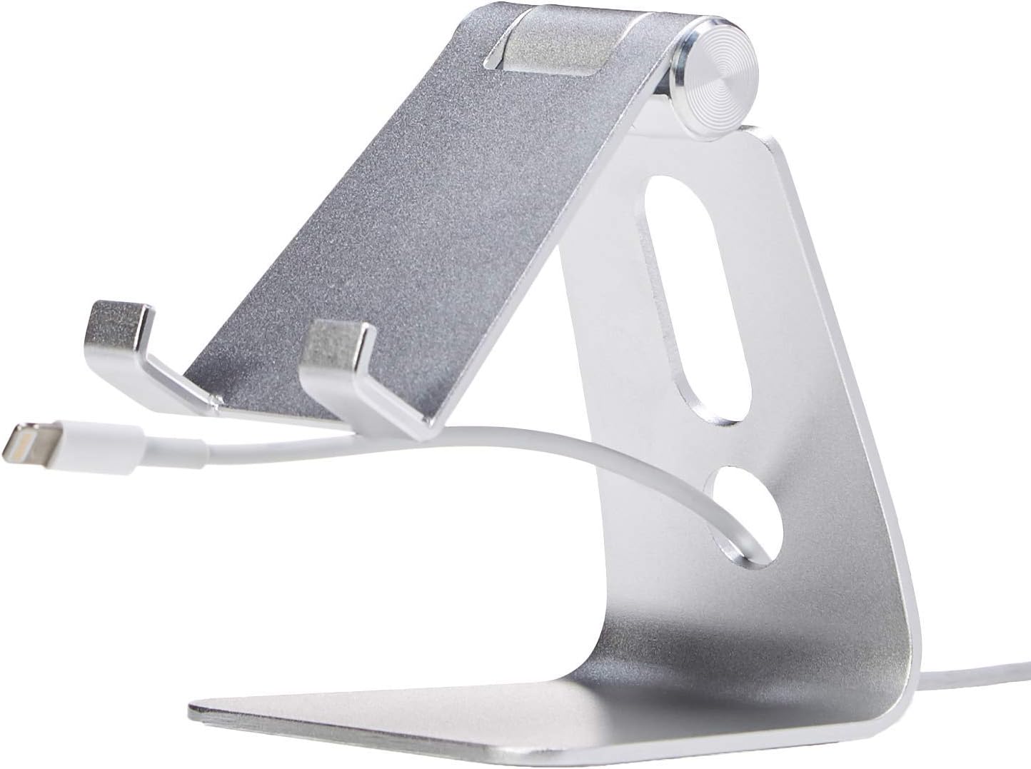 Thumbnail 1 de Amazon Basics Adjustable Aluminium Phone Stand (silver) for iPhone & Android