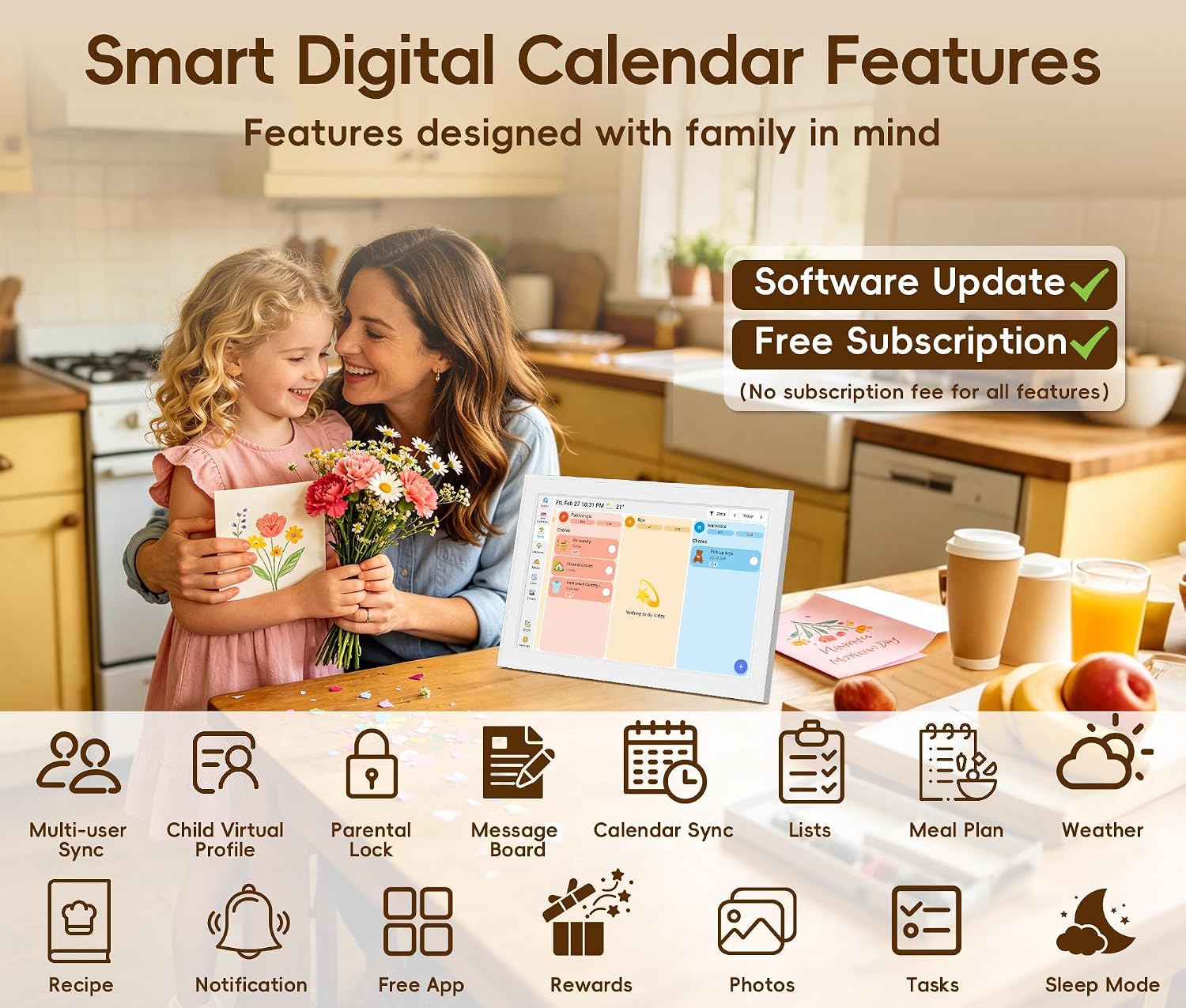 Detalle de Digital Calendar 10.1-inch Smart Wall Planner