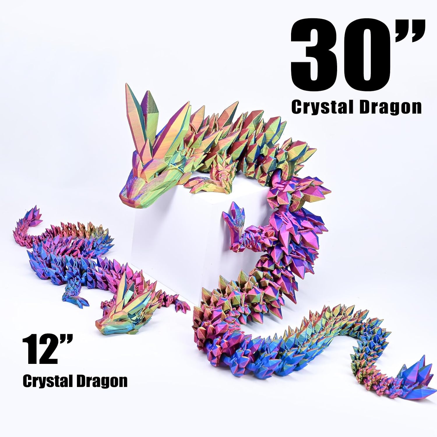 Thumbnail 1 de LOCYFENS 30 Inch Large 3D Printed Dragon: A Flexible, Giant Fidget Decor for Desk and Gifting
