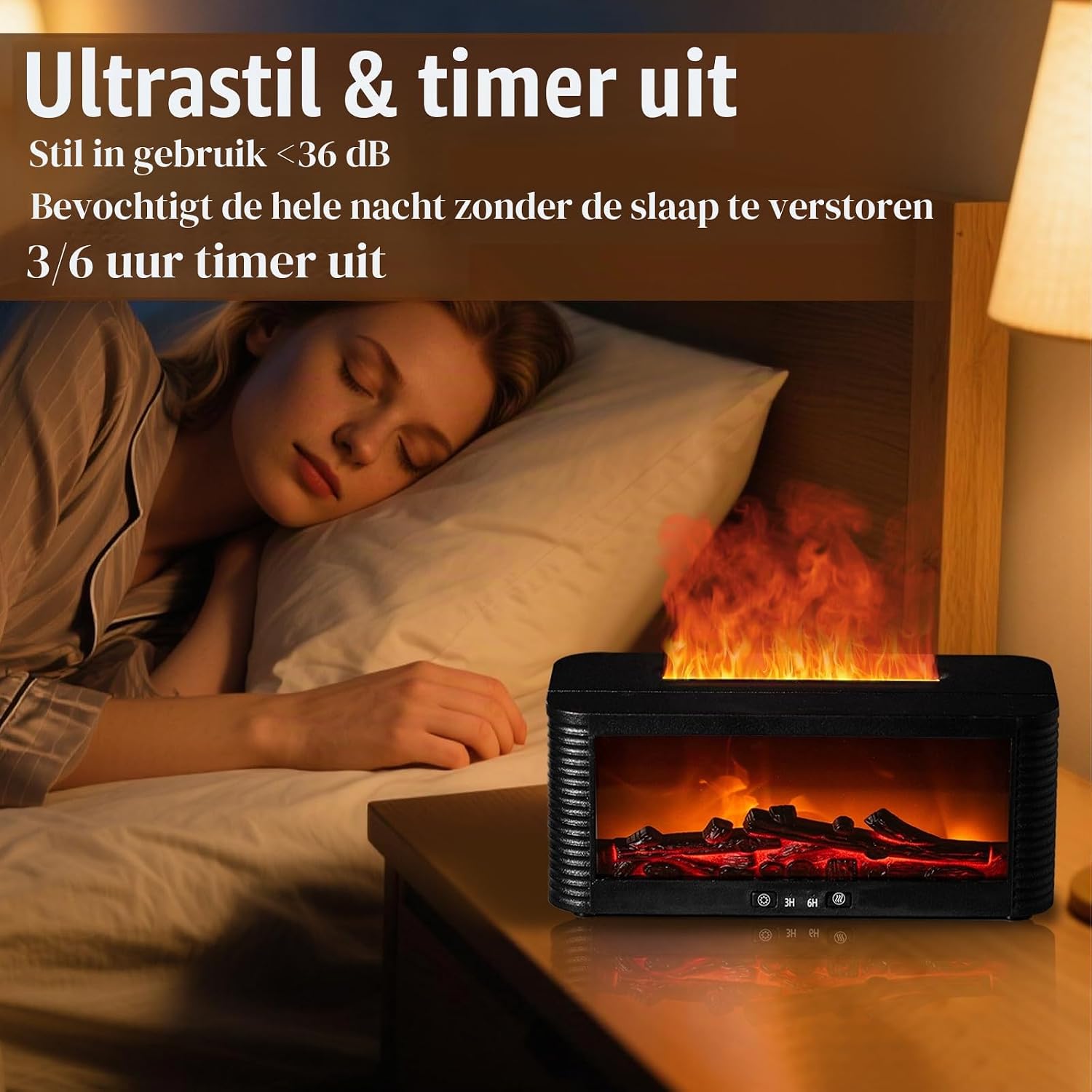 Detalle de hzuisst NO.315 haarddiffuser met 7 vlamkleuren, timer en reservoir van 250 ml