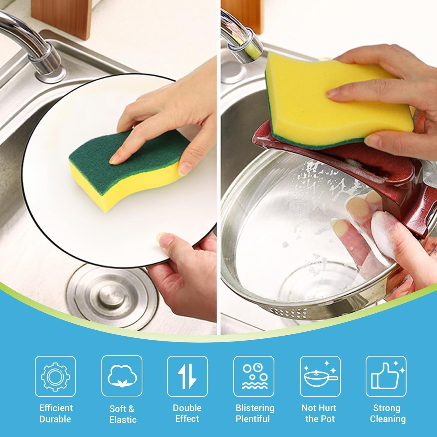 Thumbnail 2 de AIDEA Sponges Kitchen: Heavy Duty Dish Sponge — 12 Pack