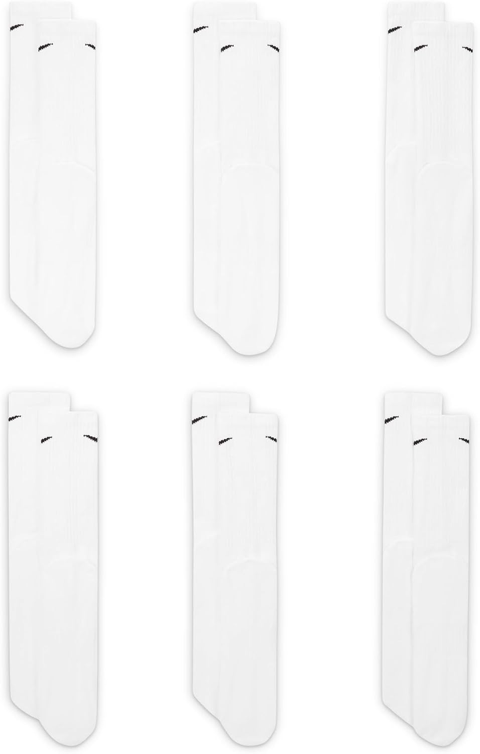 Thumbnail 3 de Nike Men's Everyday Cushion Crew Training Socks 6 Pair – White/Black, Size L (UK)
