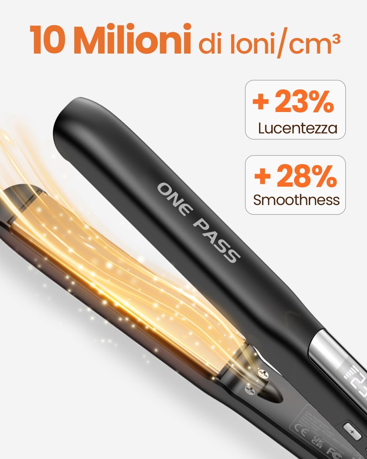 Thumbnail 3 de Faszin Piastra Capelli Professionale 2-In-1: piastra in titanio con ionizzazione e riscaldamento rapido