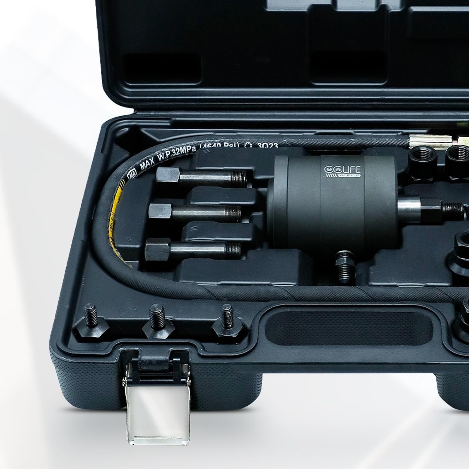 Detalle de CCLIFE 24 pezzi estrattore iniettori Diesel Pneumatico con 3 ganci per Estrazione – Set completo
