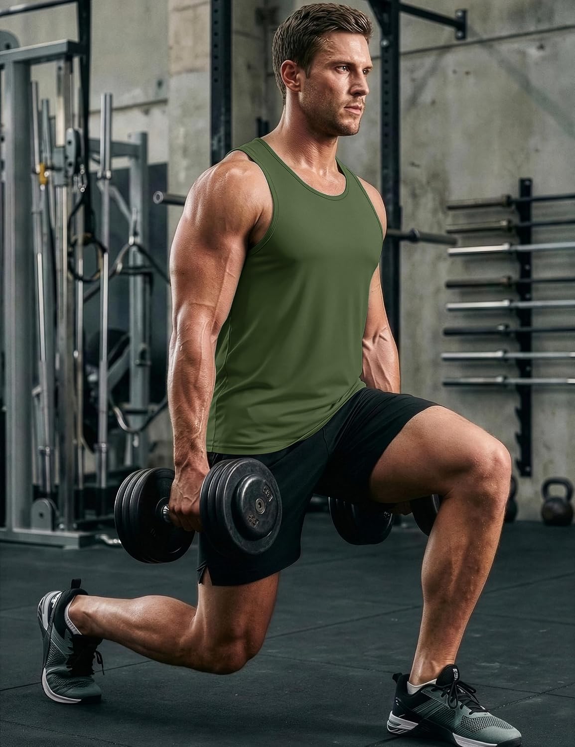 Thumbnail 1 de MAGCOMSEN Men's UPF 50+ Quick-Dry Muscle Tank Top for Workouts, Swim, and Beach