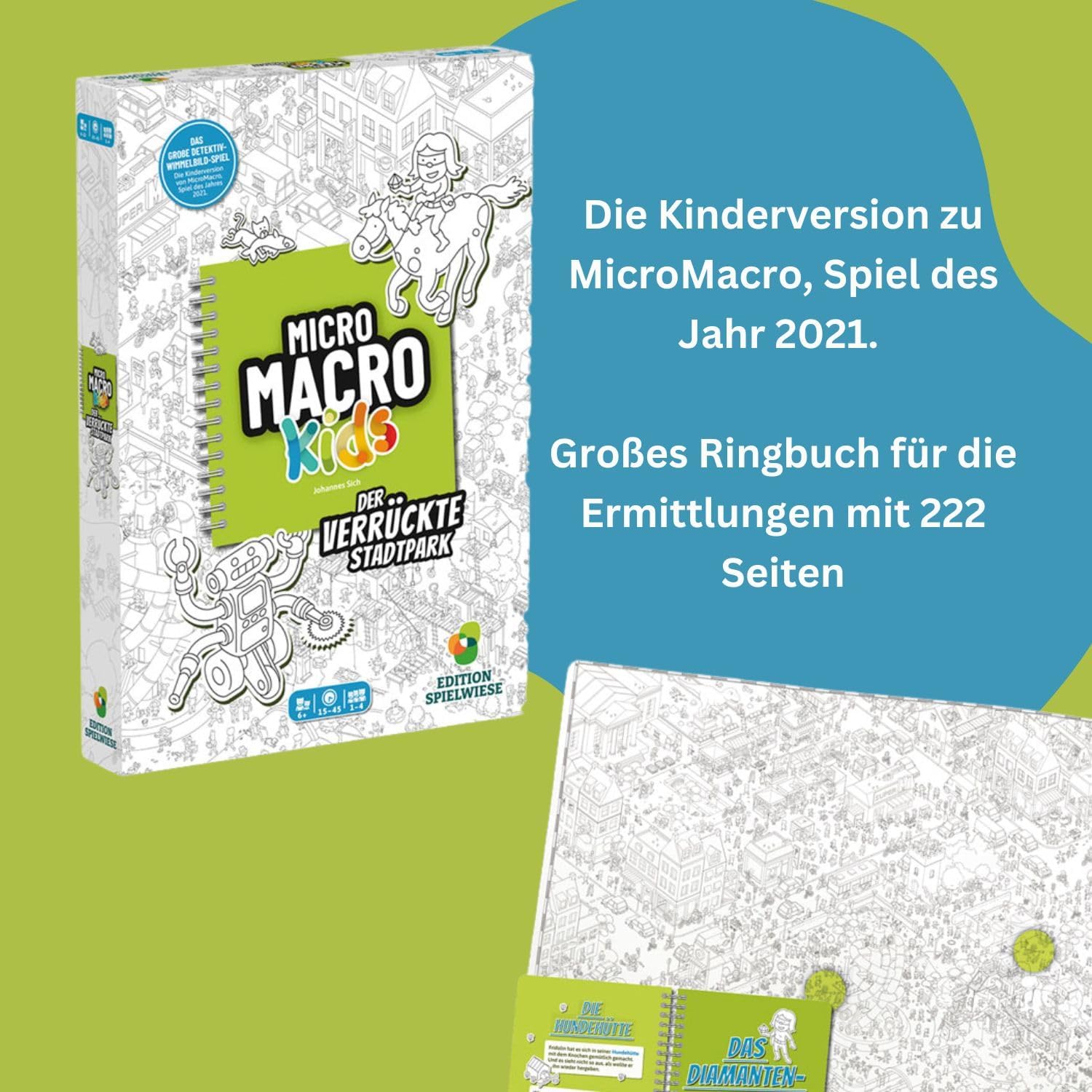 Thumbnail 3 de MicroMacro Kids Edizione parco giochi: il pazzo parco cittadino, gioco di famiglia per detective