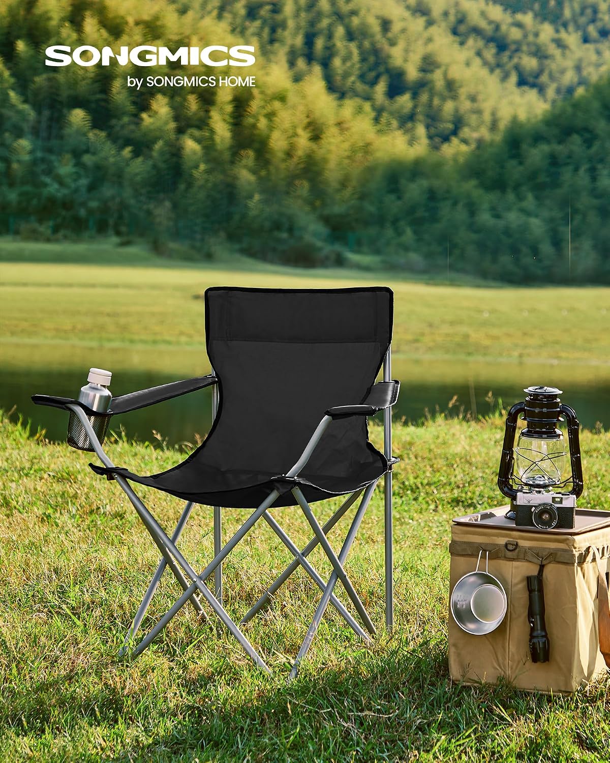 Detalle de SONGMICS Folding Camping Chairs, Set of 2