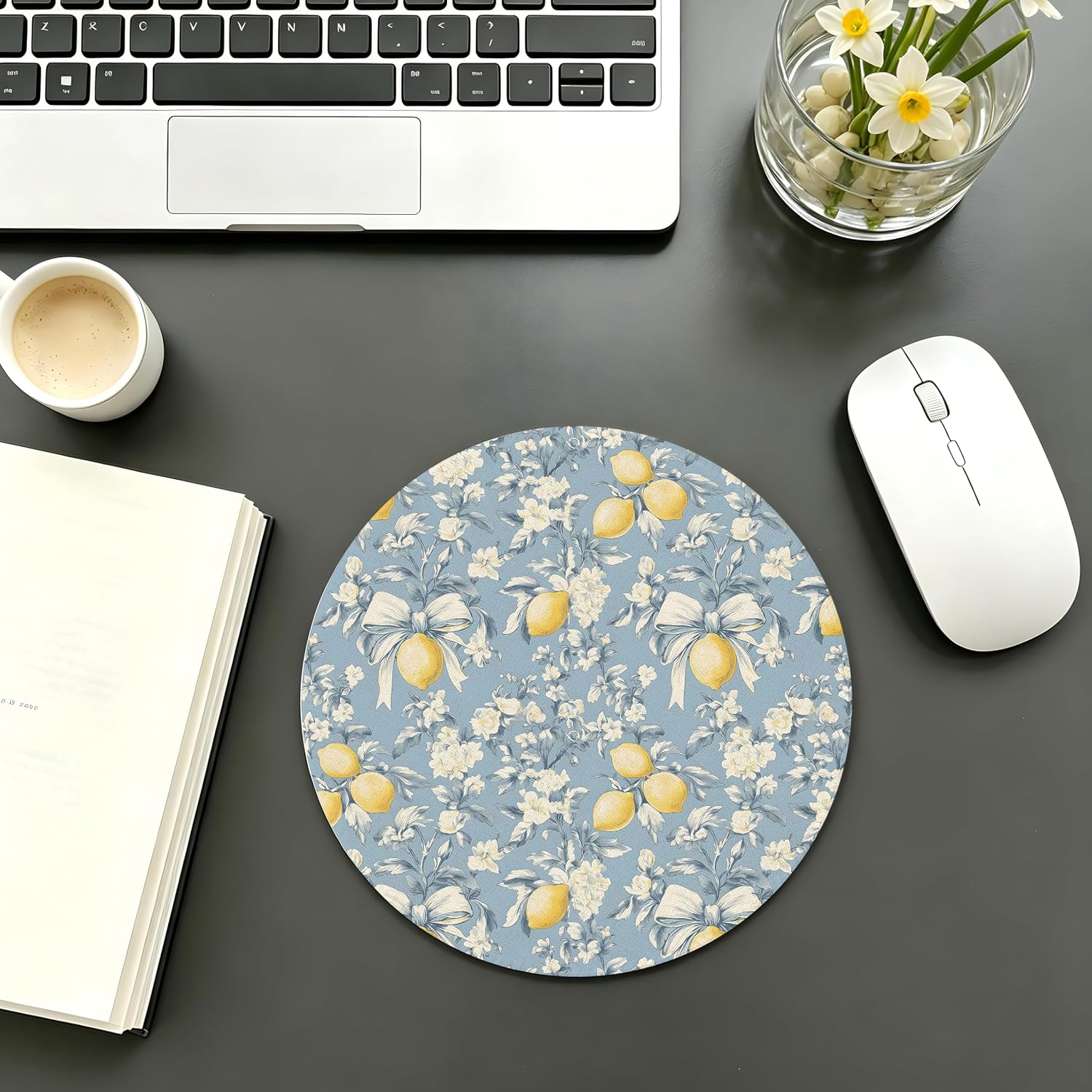 Detalle de MANCUNCER Round Mouse Pad, 7.9 x 7.9 Inches