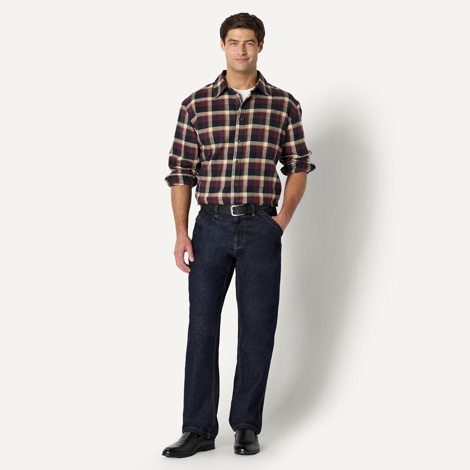 Thumbnail 2 de Amazon Essentials Herren Relaxed-Fit Flanellhemd mit langen Ärmeln