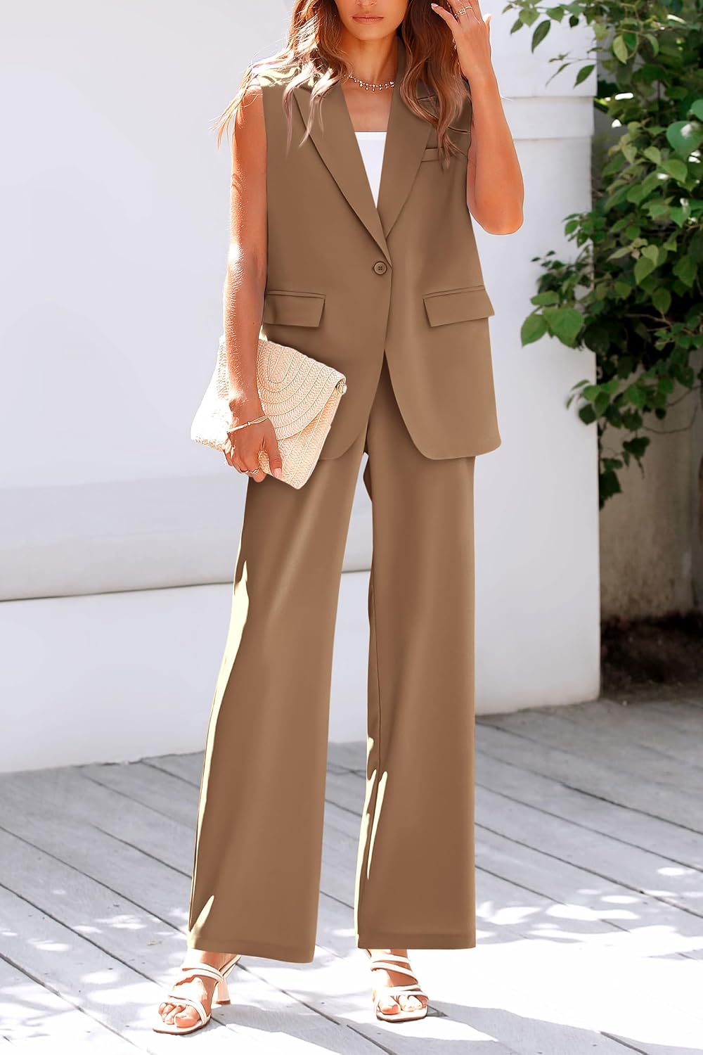 Thumbnail 4 de PRETTYGARDEN Women's Sleeveless Suit Vest and Pants