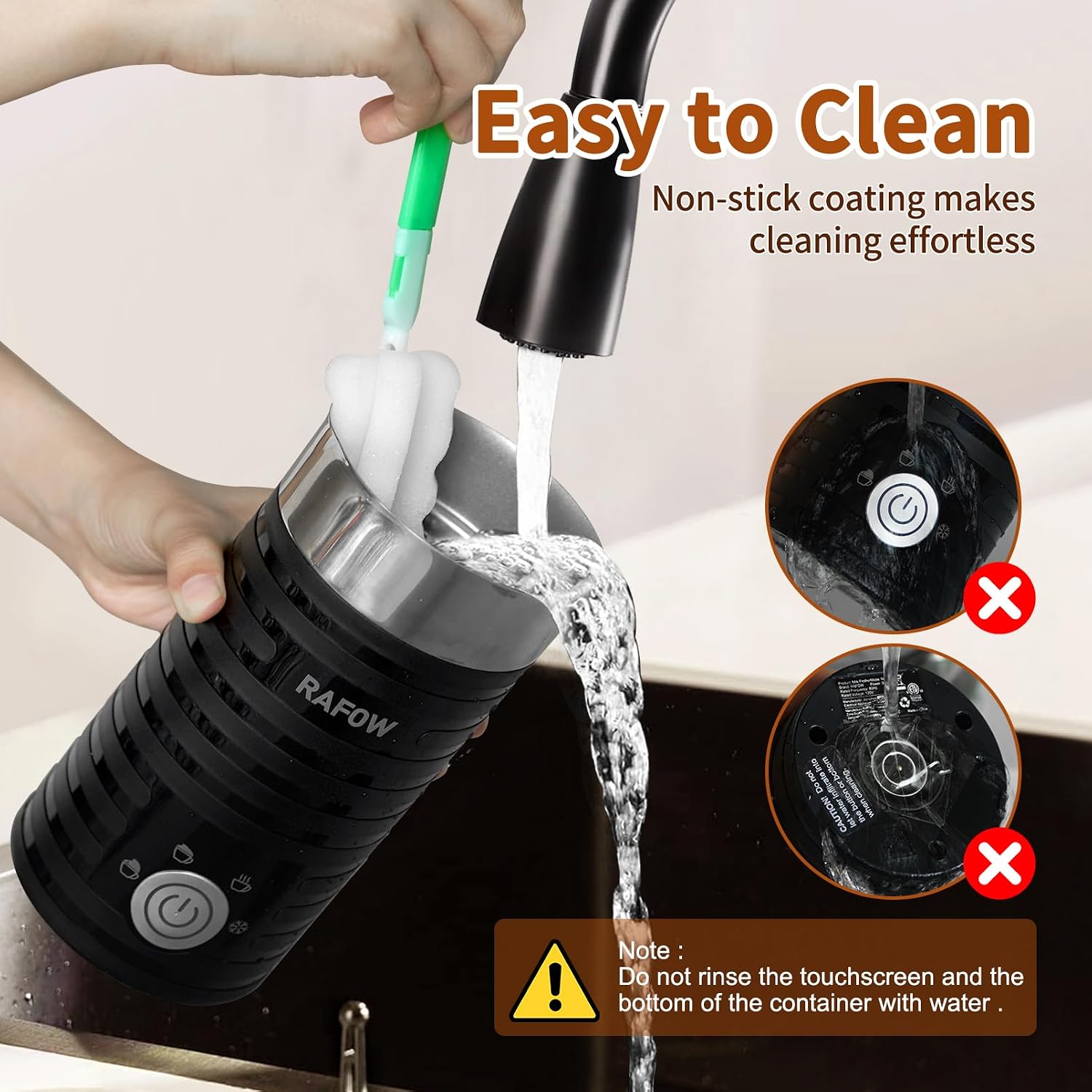 Thumbnail 5 de 4 In 1 Electric Milk Frother Steamer - 350ml/12oz, Hot & Cold Foam for Lattes, Cappuccinos, Macchiatos