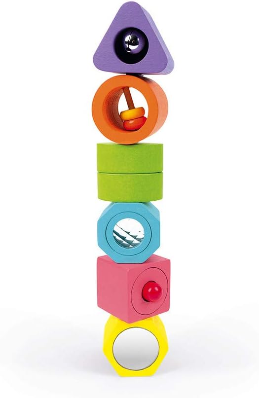 Detalle de Janod I Wood J05332 Wooden Sensory Puzzle with Six Sensory Stones