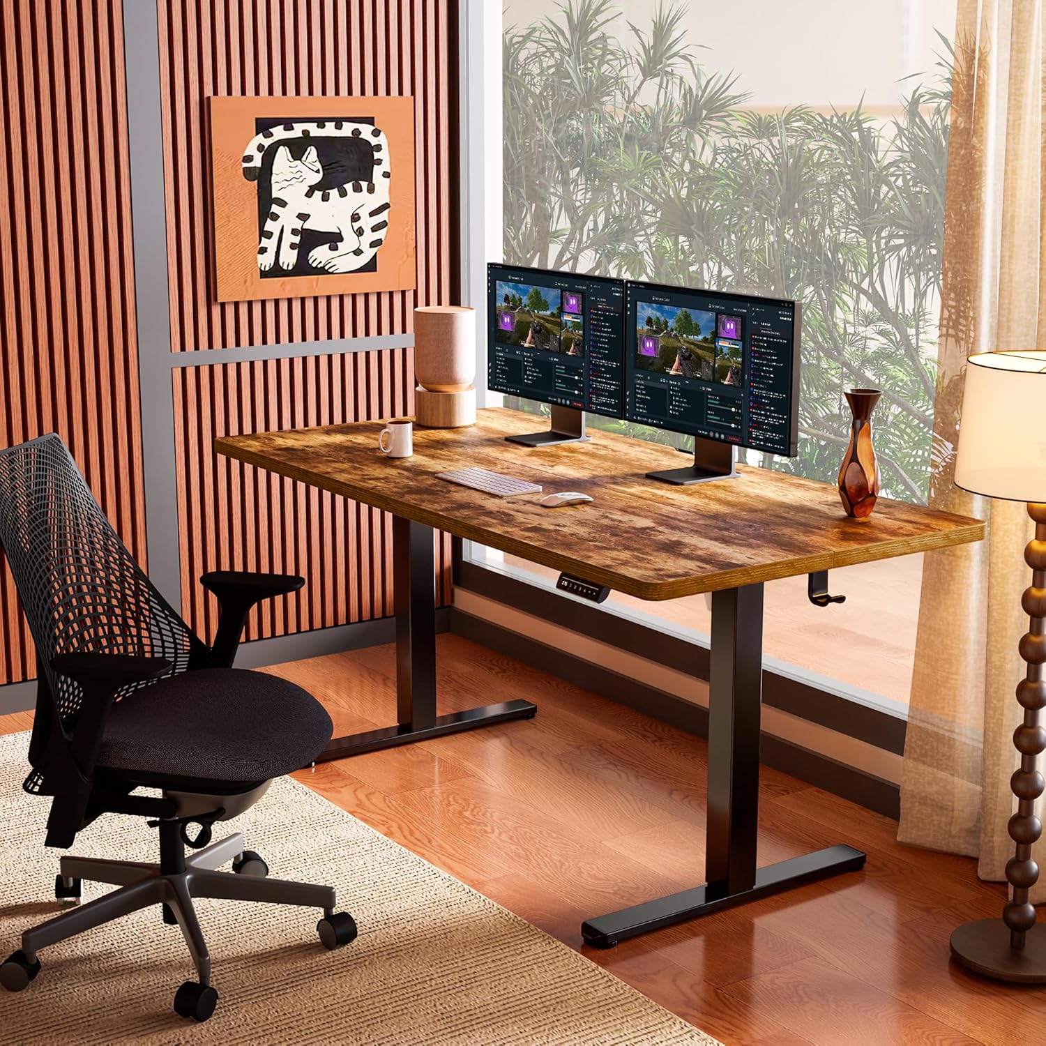 Thumbnail 1 de ErGear Electric Standing Desk 100 x 60 cm with 4 Memory Settings and Quiet Uprated Motor