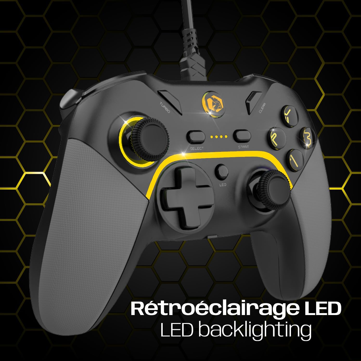 Thumbnail 1 de EMPIRE GAMING Empire Gaming – Manette filaire Gamepad PC/PS3/Switch, double vibration et modes macro/turbo