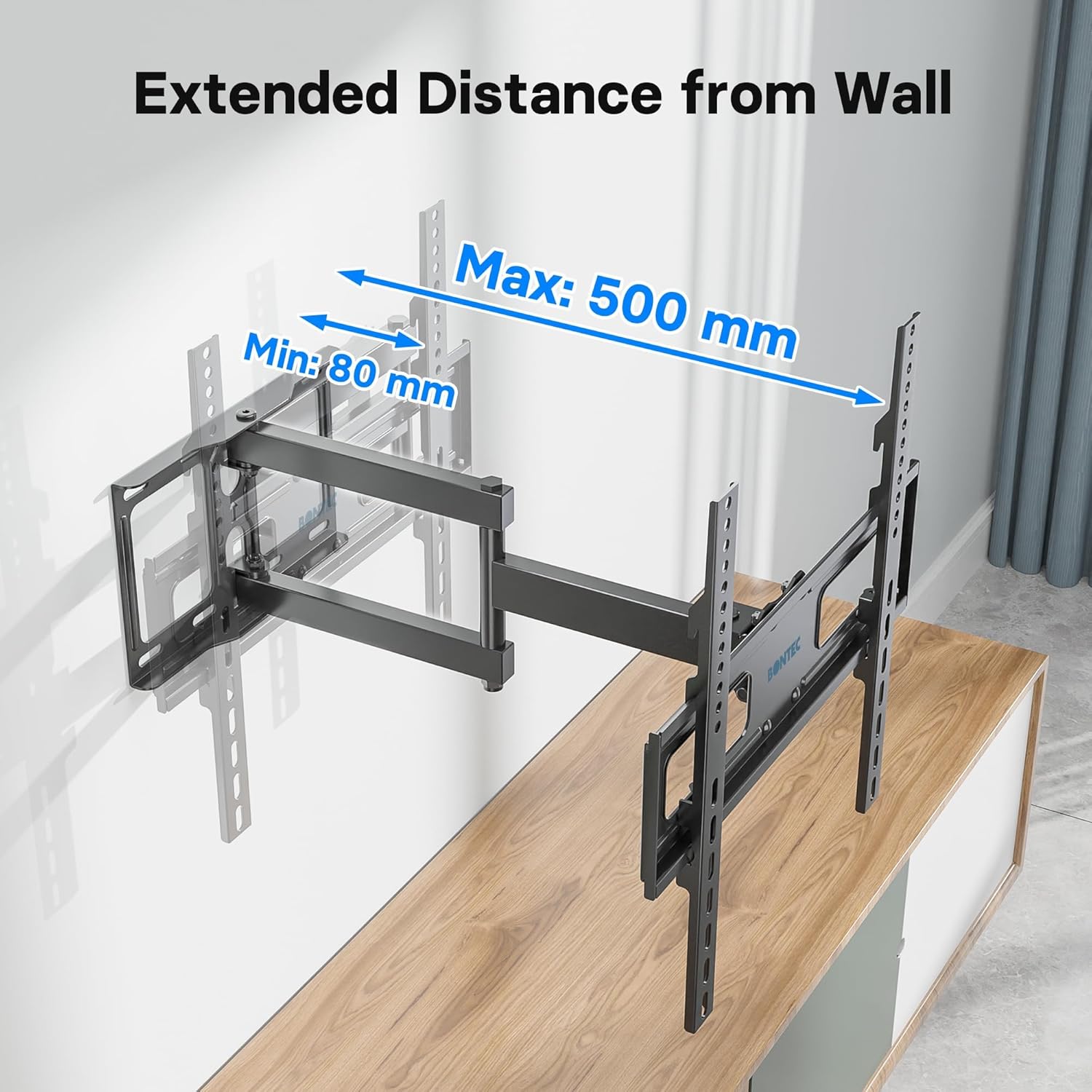 Detalle 2 de BONTEC Soporte TV Pared 26–60 pulgadas 40 kg