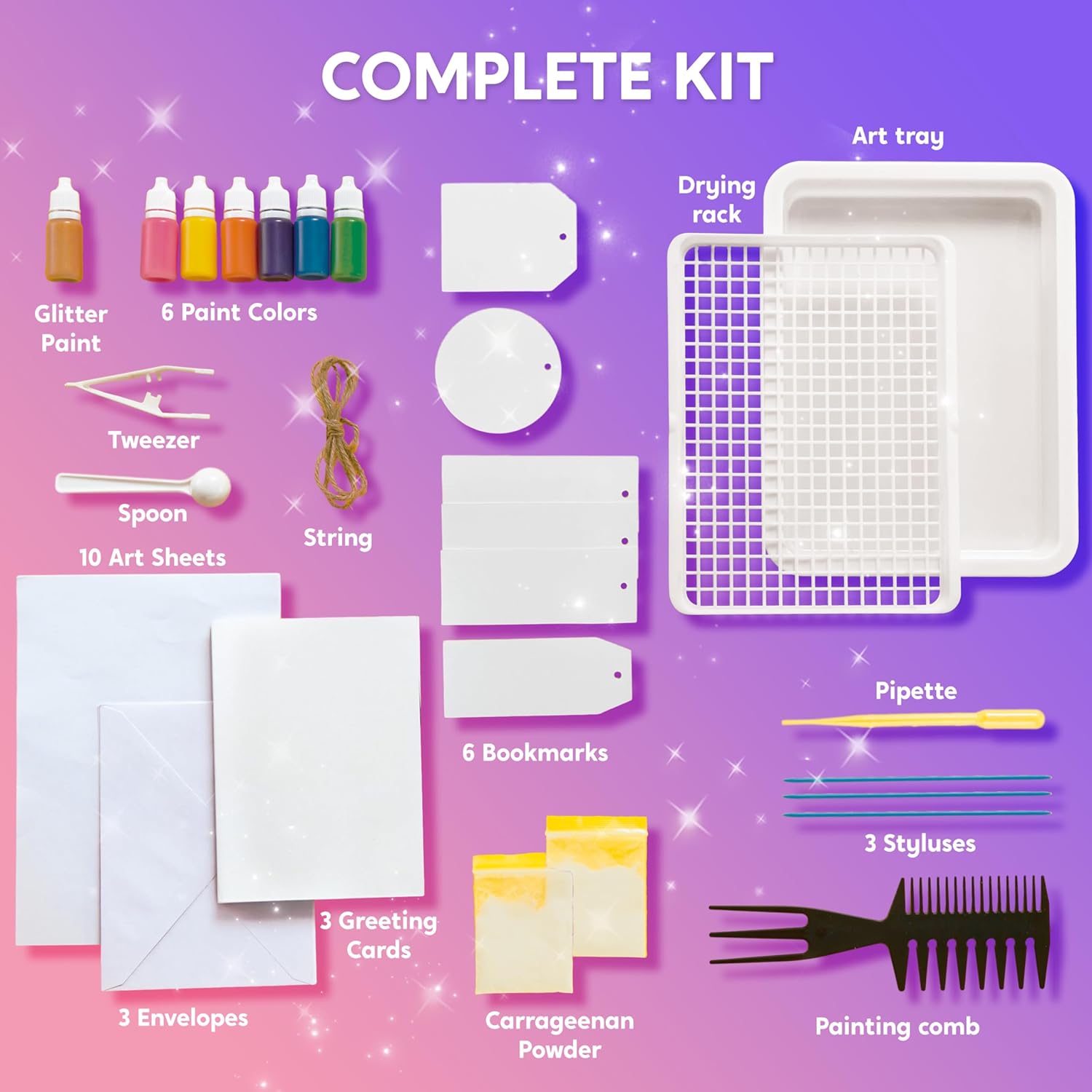 Thumbnail 6 de Klever Kits Wasser Marmorierfarbe für Kinder – All-in-One Bastelset für kreative Marmoreffekte