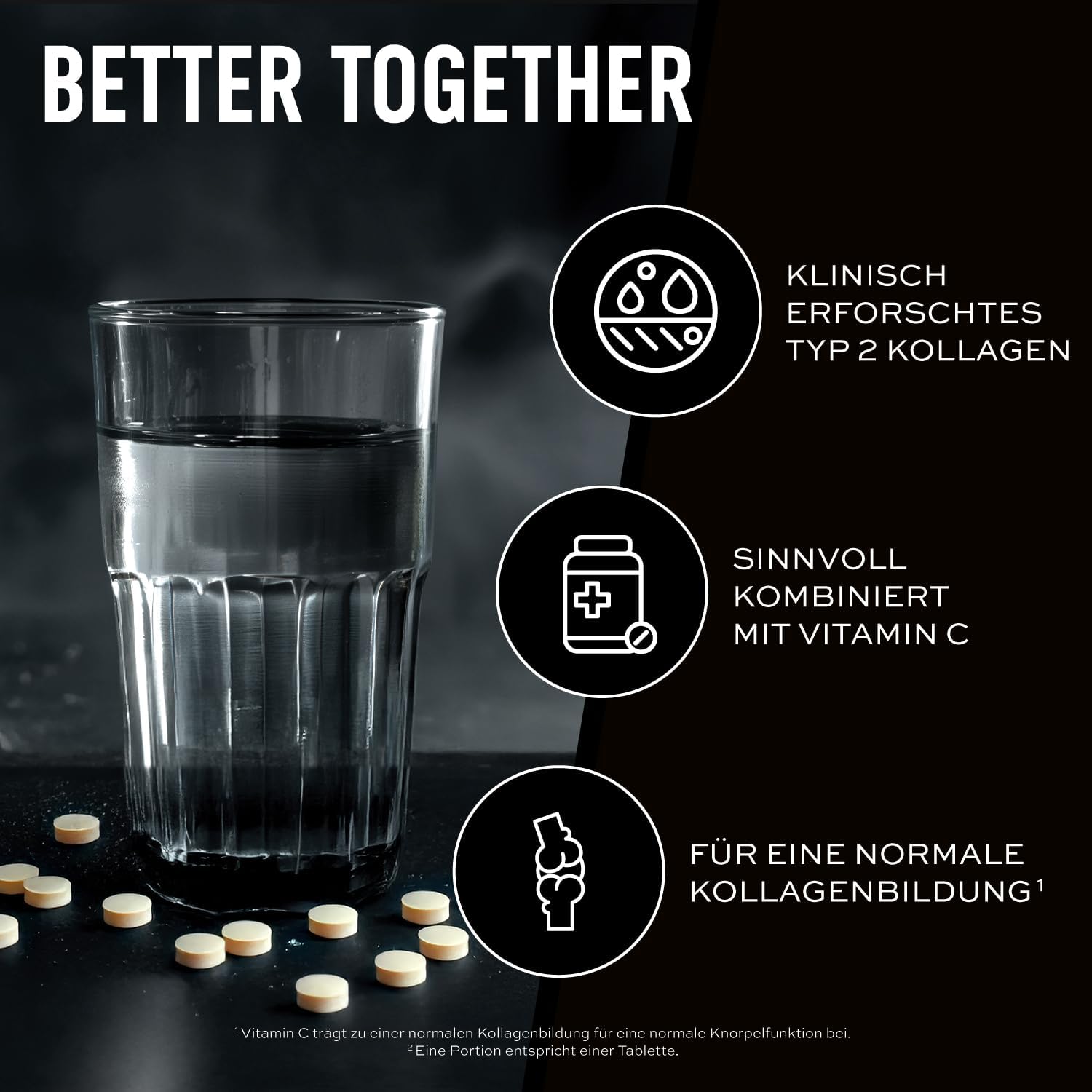 Detalle 2 de ESN Kollagen Typ II – 60 Tabletten (2 Monate Vorrat) mit UC-II und Vitamin C