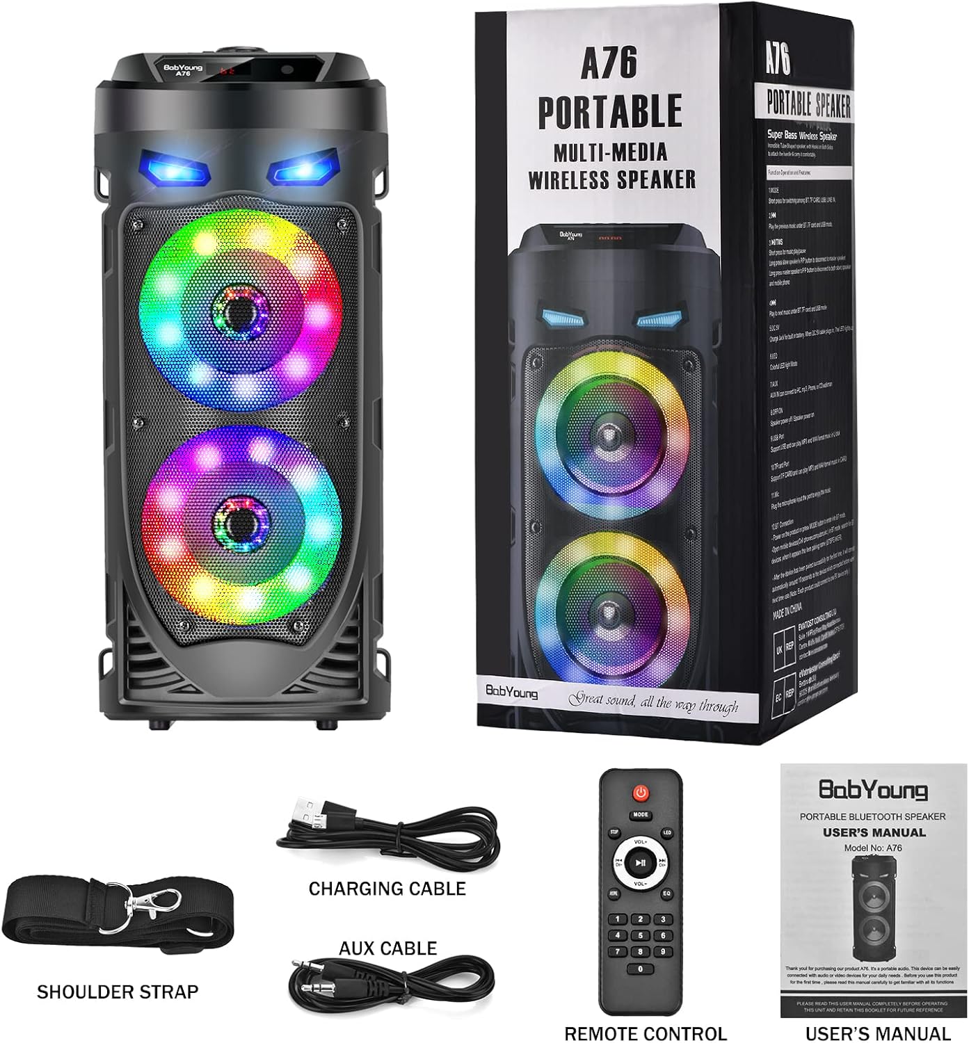 Thumbnail 6 de BabYoung A76 30W Portable Bluetooth Speaker