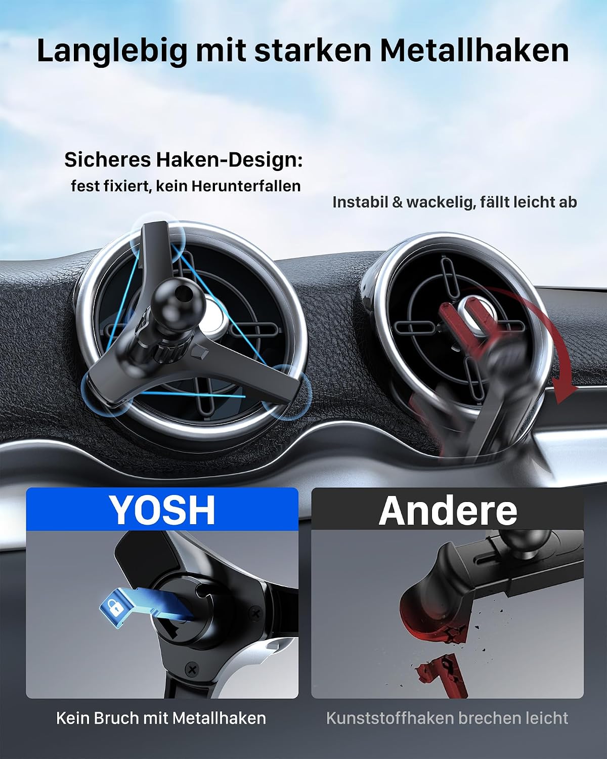 Detalle 2 de YOSH Handyhalterung Auto MagSafe 60 g