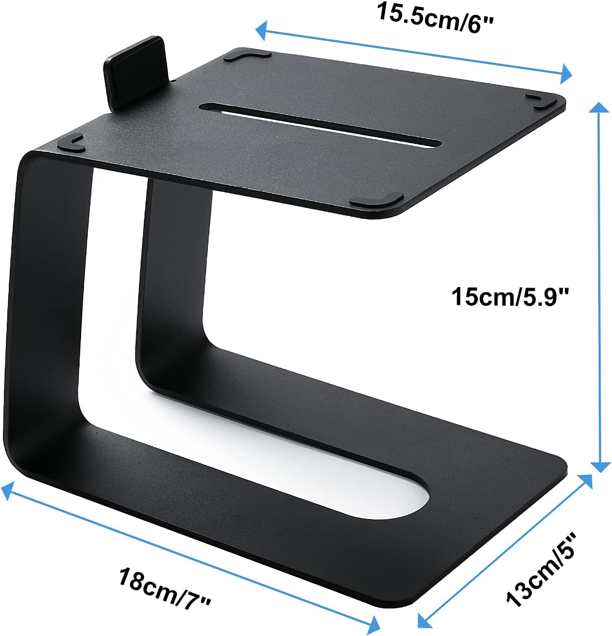 Thumbnail 2 de Ventray Supports d’enceintes de bureau avec inclinaison 5° (paire) — supports moniteur studio anti-vibrations, noir