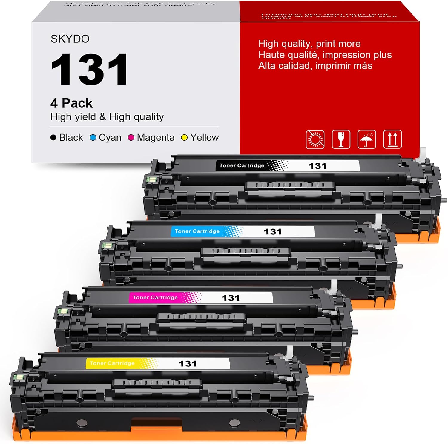 Detalle de Skydo CRG131 4-Pack Toner Cartridges for Canon 131 Printers