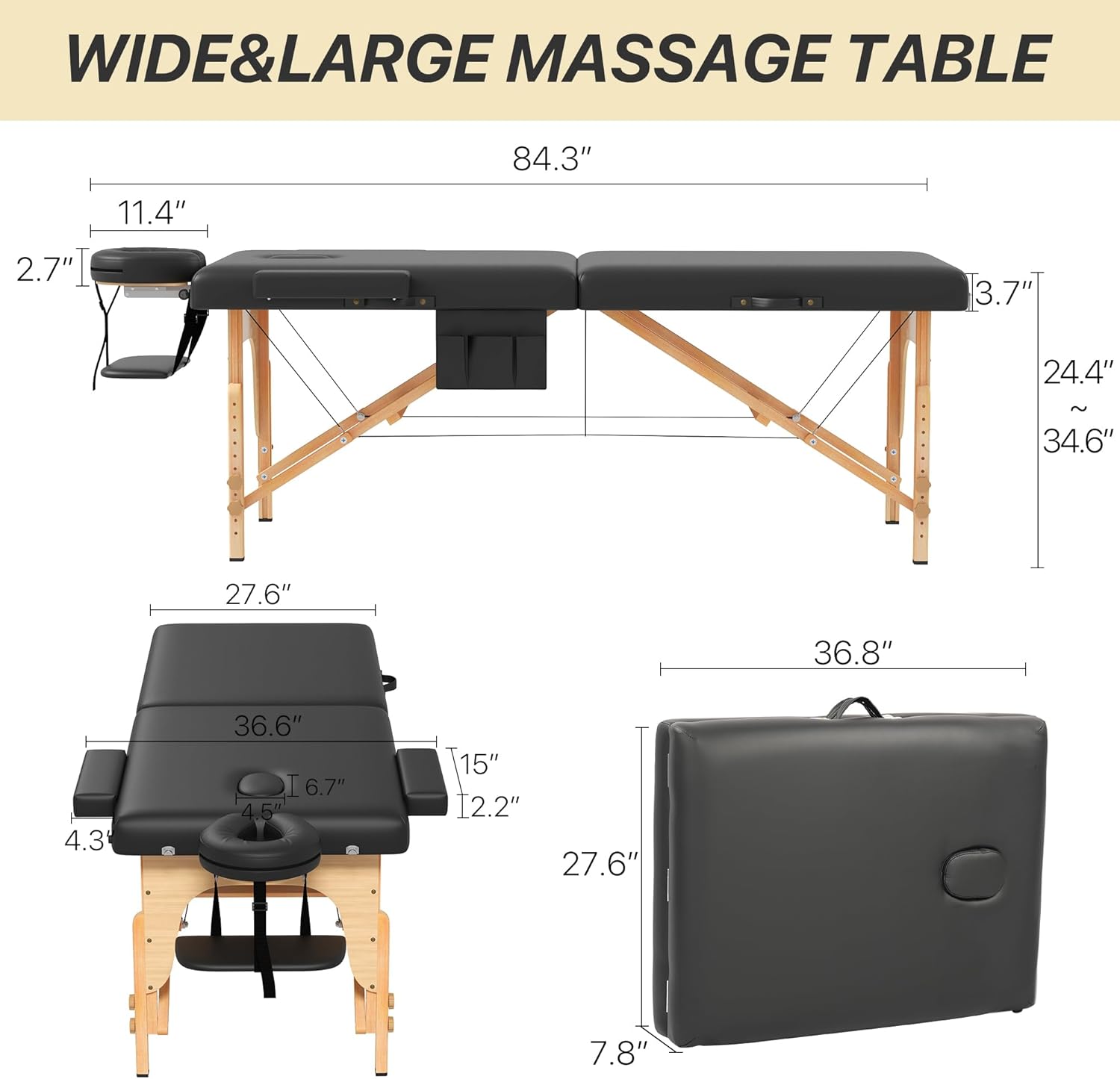 Thumbnail 2 de KCC Memory Foam Massage Table 84 in