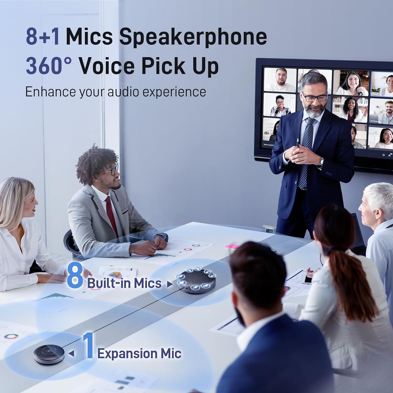 Detalle 2 de EMEET Luna Plus 14‑Person Conference Speaker 📞
