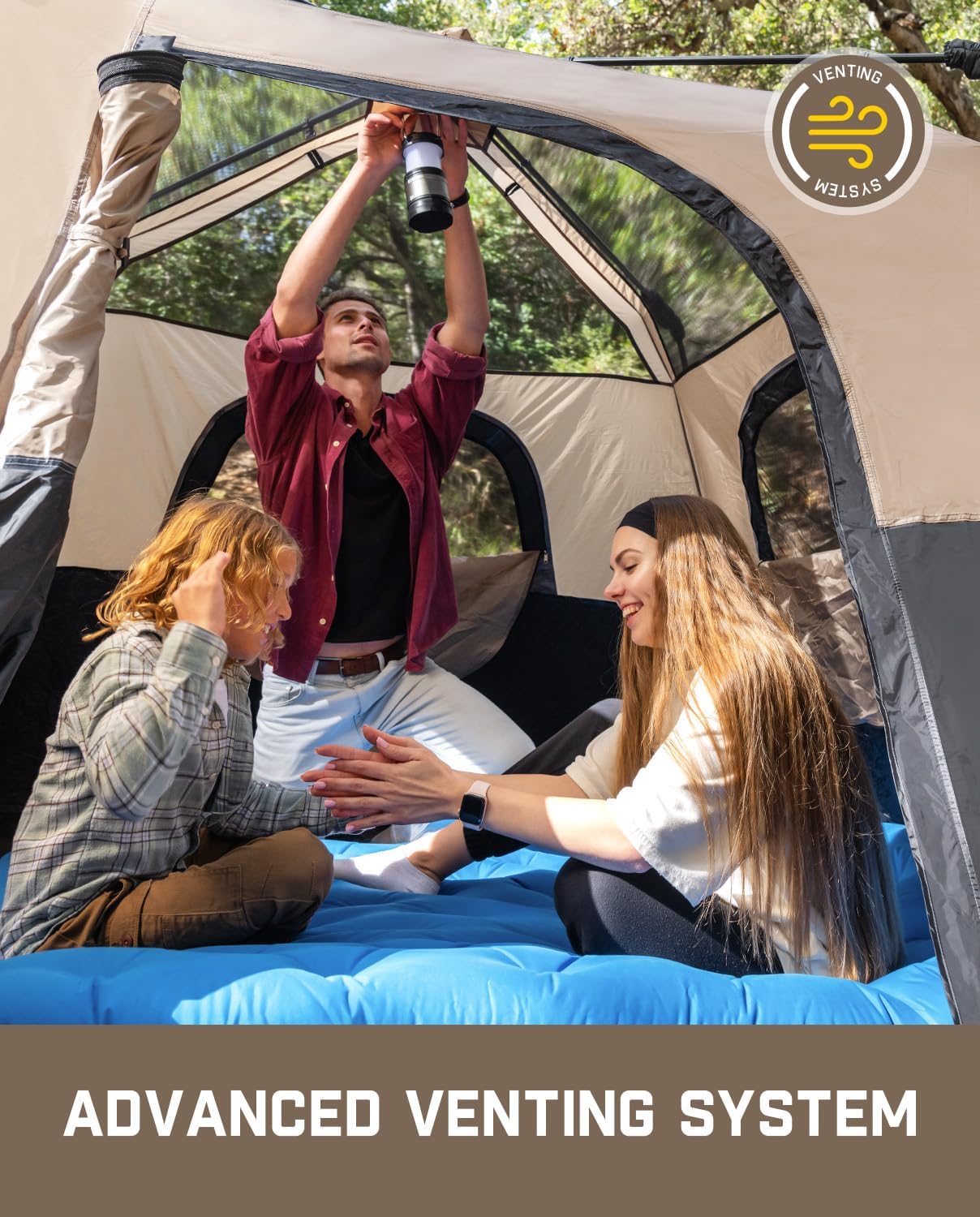 Detalle de FanttikOutdoor Zeta C6 Pro 6-Person Instant Cabin Tent with Rainfly