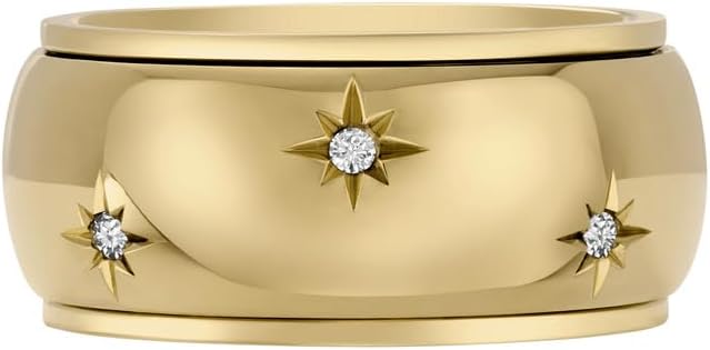 Fossil Damen-Edelstahlring Sadie – Goldfarbener Edelstahlring