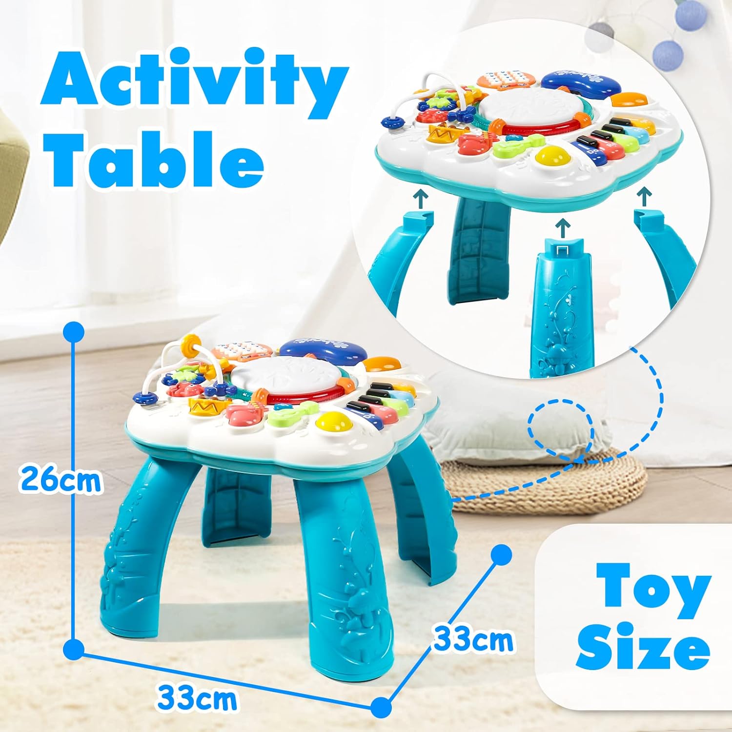 Thumbnail 5 de Mesa de Actividades para Bebés Montessori 🎶 Juegos Educativos para Niños 1-2 Años