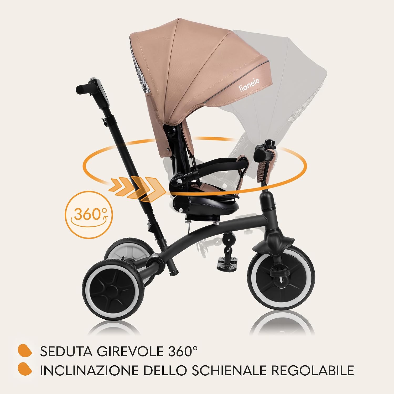 Thumbnail 6 de LIONELO Tris Plus 2in1: triciclo e passeggino pieghevole per crescere con il bambino
