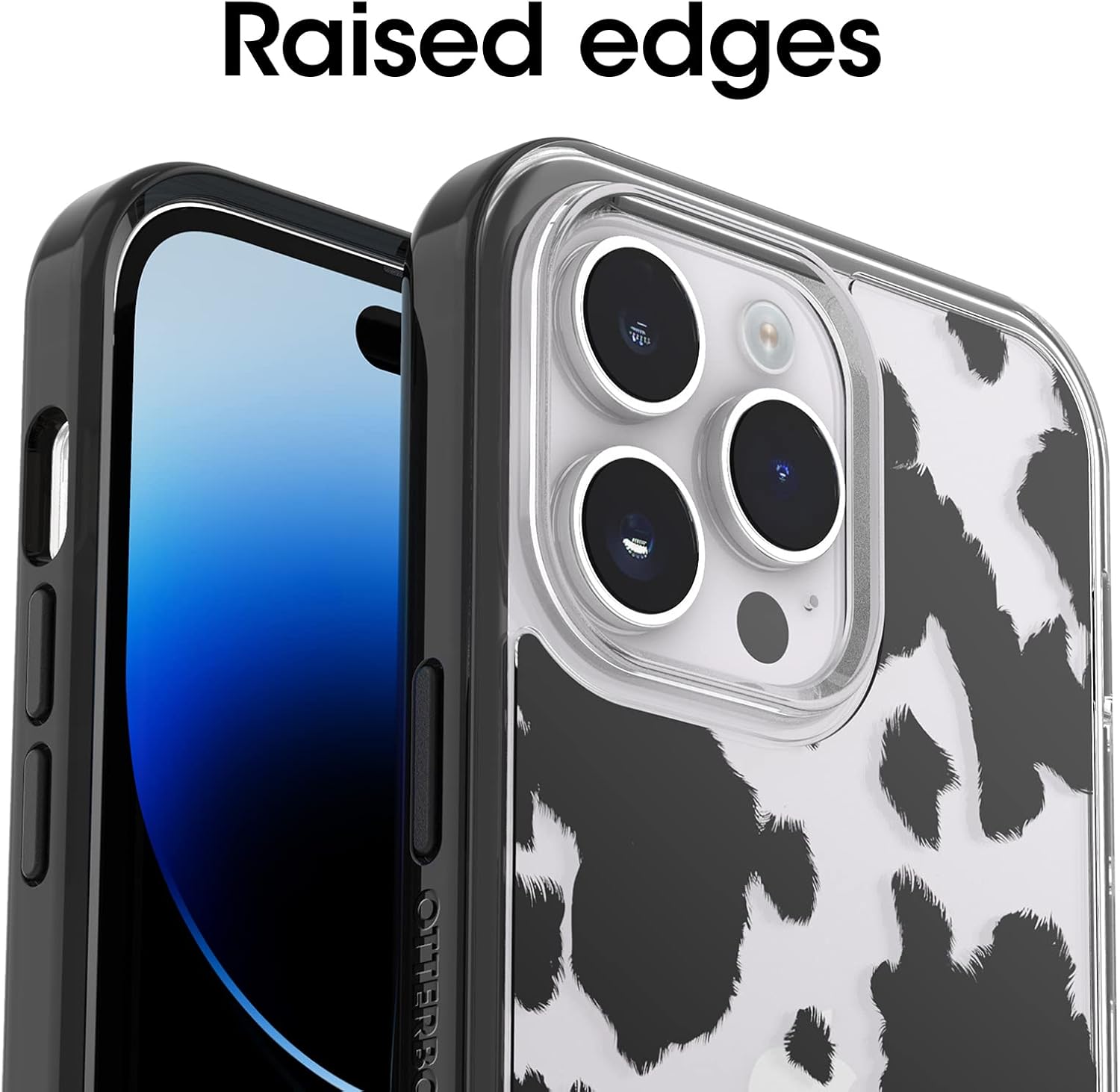 Thumbnail 2 de OtterBox Symmetry Clear per iPhone 14 Pro Max: protezione sottile con antimicrobica, 3x MIL-STD 810G e design Cow Print