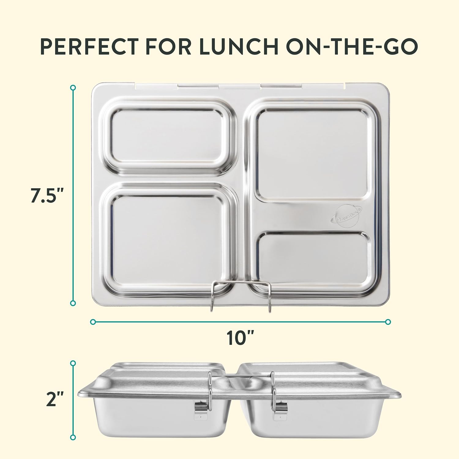 Thumbnail 2 de PlanetBox Launch Stainless Steel Lunchbox Replacement – Brushed Finish
