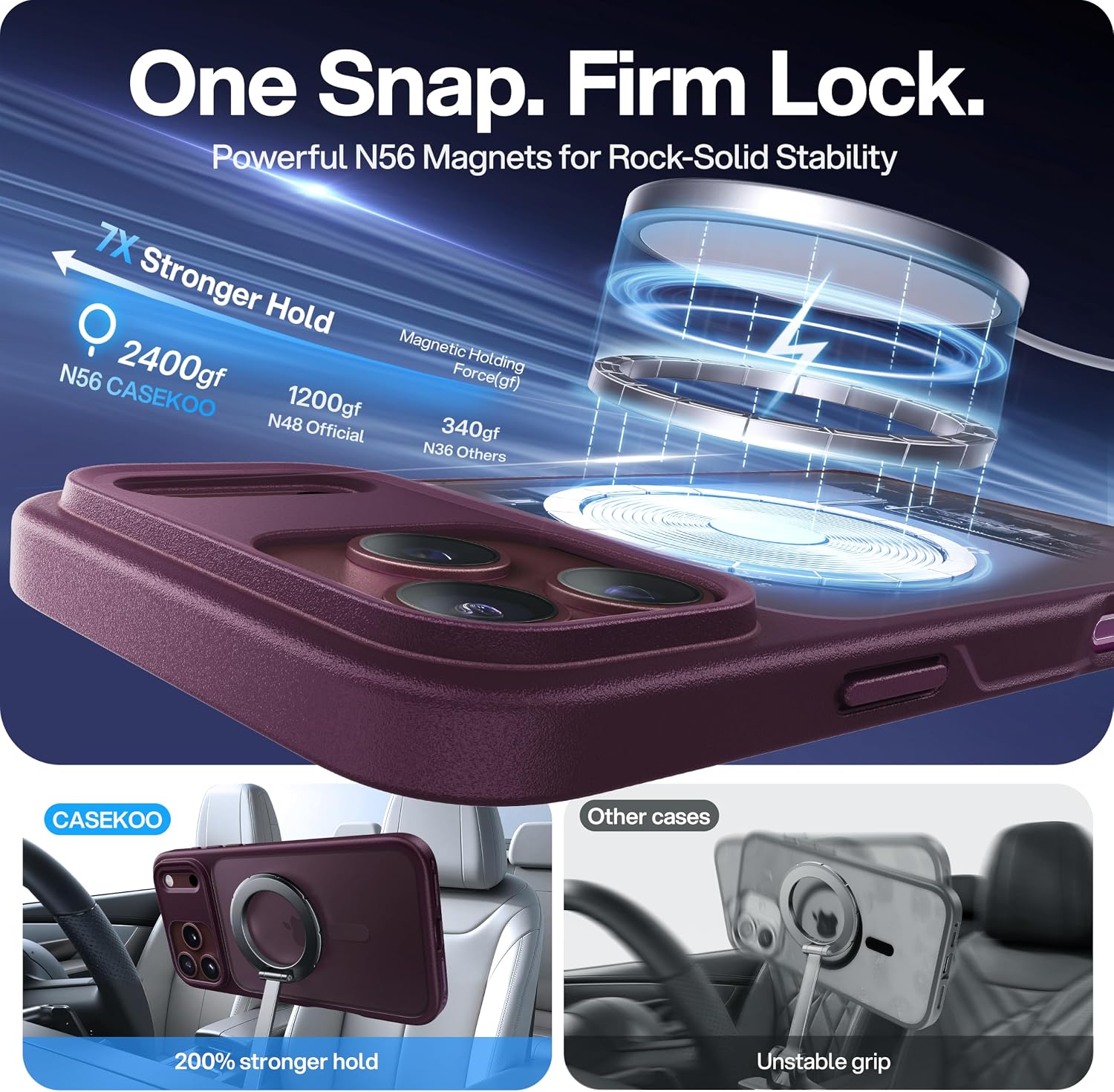 Detalle de CASEKOO iPhone 18 Pro Max case