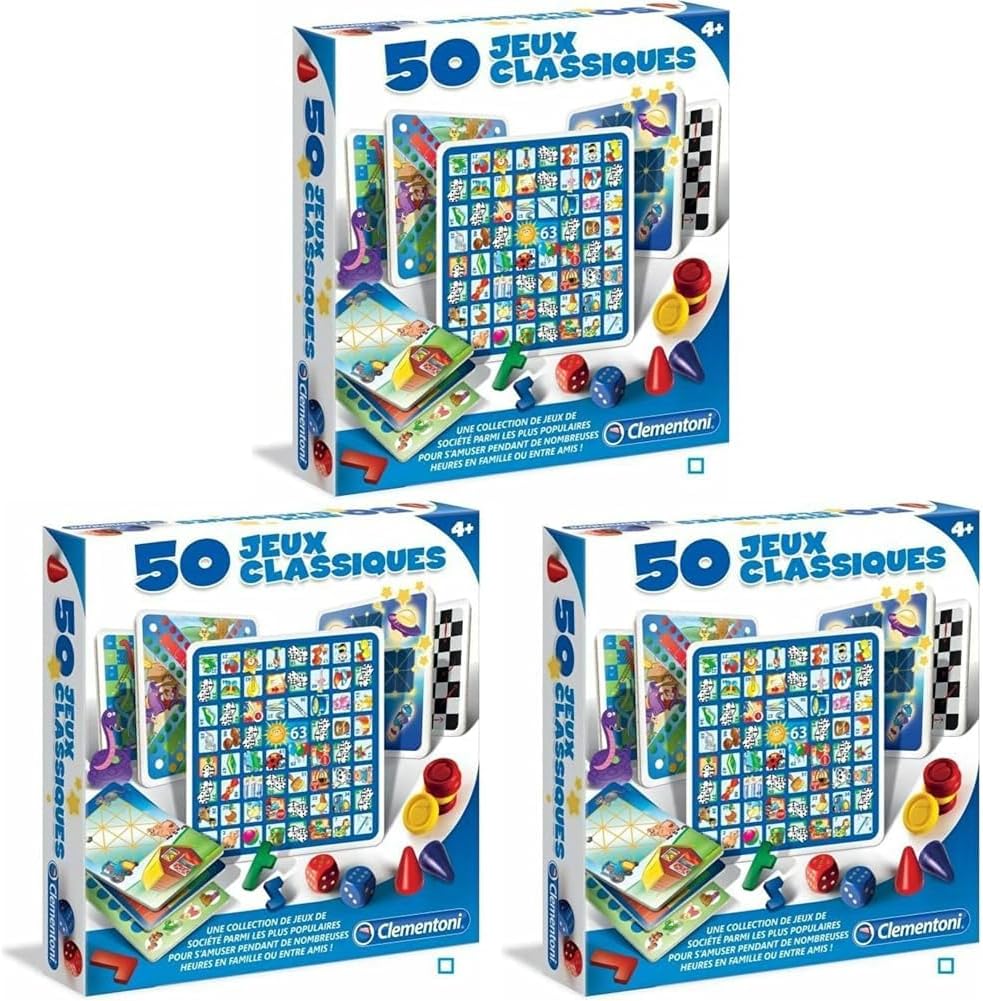 Thumbnail 5 de Clementoni 50 Jeux Classiques pour Enfants dès 4 ans – Coffret multi-jeux de société compact