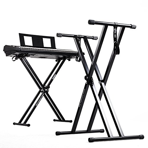 Detalle de Duronic Keyboard Stand KS2B | Twin X Frame – Height Adjustable 33–98 cm