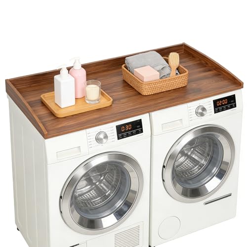 Detalle de Encimera para lavadora y secadora 120x60 Nogal | Askelierg