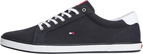 Detalle de Tommy Hilfiger H2285arlow: zapatilla vulcanizada de algodón para hombre en azul Midnight