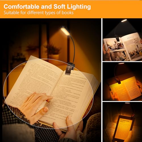 Thumbnail 3 de Gritin 16 LED Luz de libro: lámpara de lectura recargable con 3 modos y protección ocular
